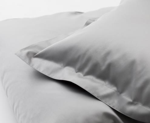 DUX bed linen  satin plain grey