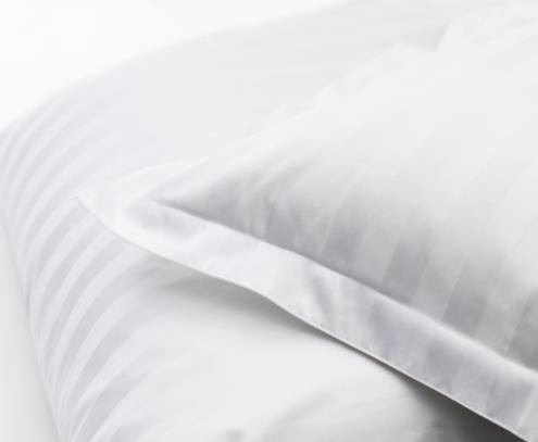 DUX bed linen  satin stripe white