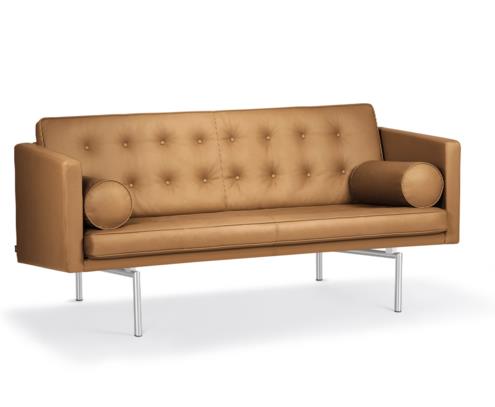 Ritzy 2 Seater Chrome Naturale Camel