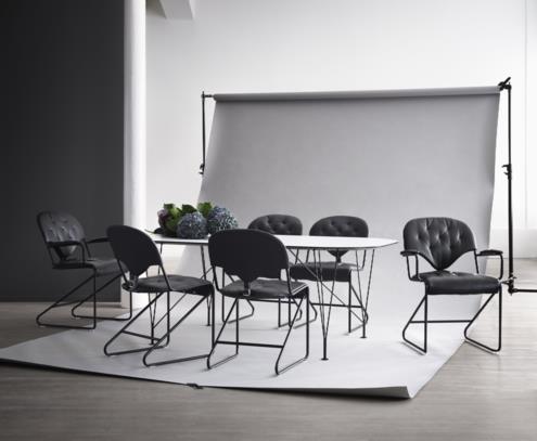 Inter 餐桌,黑白色